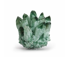 Green quartz crystal cluster
