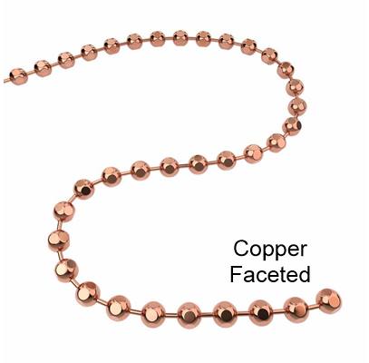 Copper Faceted Bead Chain