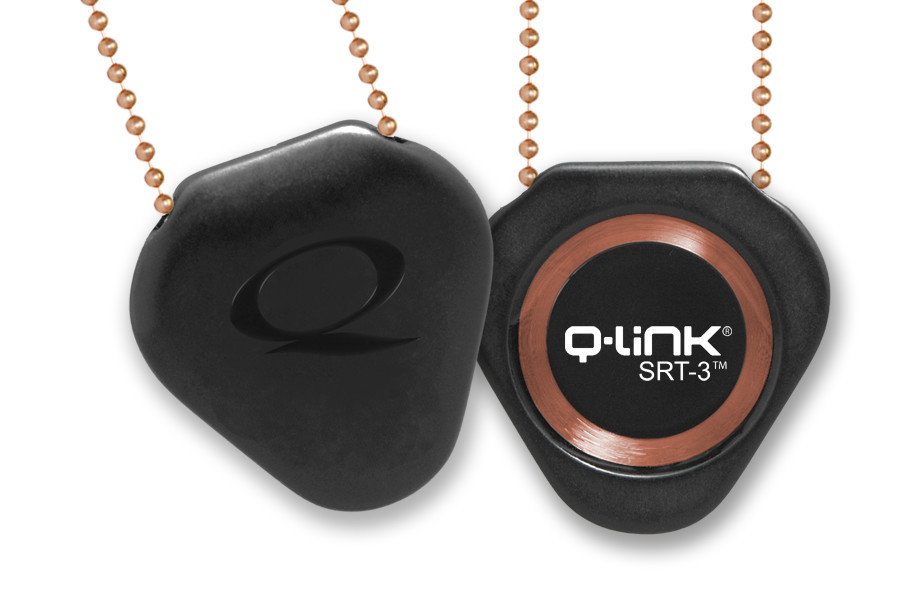 Copper Bead Chain on Q-Link black pendant
