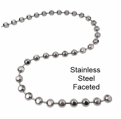 Stainless Faceted Bead Chain