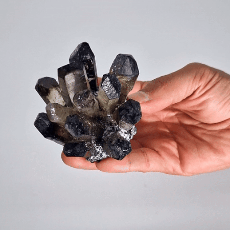 Ancient Wisdom Crafted Smoky Ghost Quartz Cluster