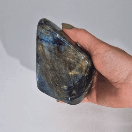 Labradorite stone shining